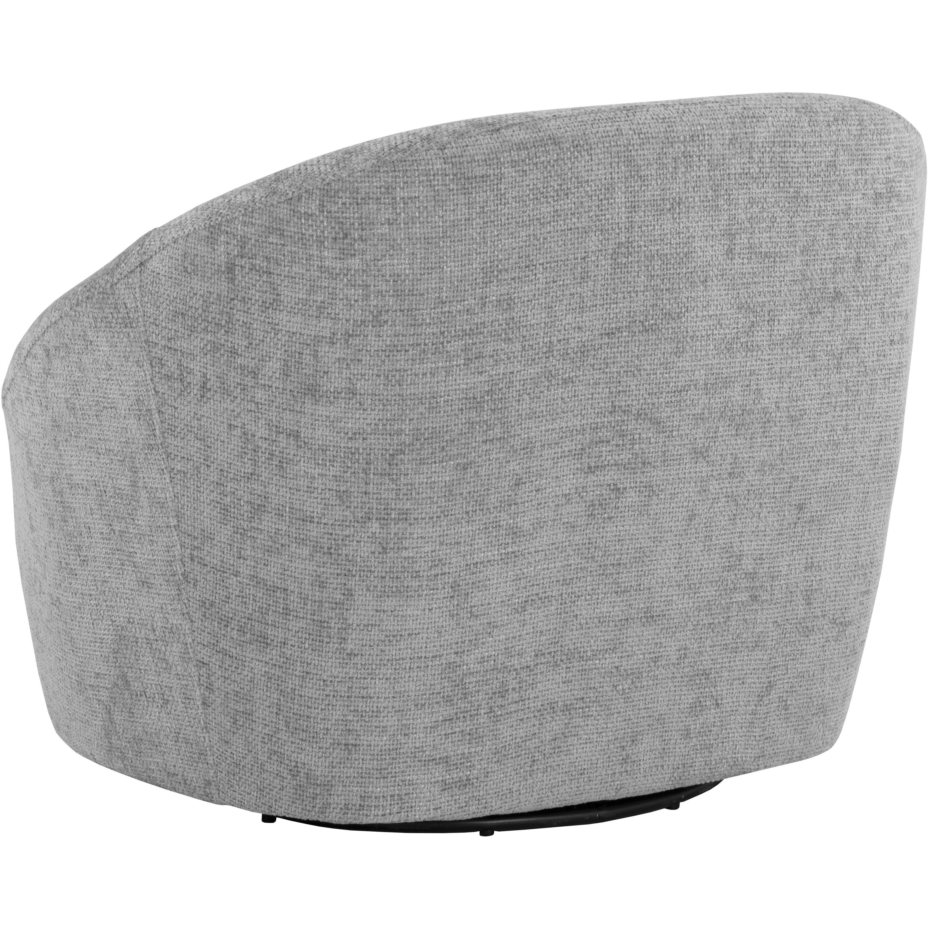 Bliss Husky Grey Swivel Lounge Chair, Swivel